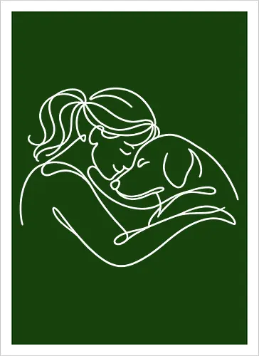 DogandWoman WhiteBack