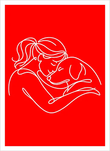 DogandWoman WhiteBack