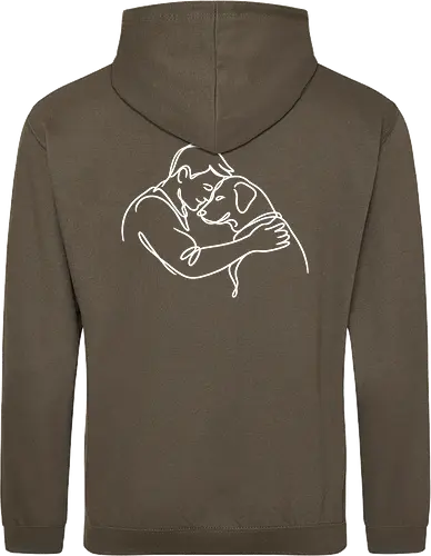 DogAndMan WhiteLinesBack