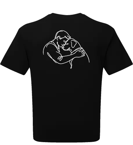 DogAndMan WhiteLinesBack