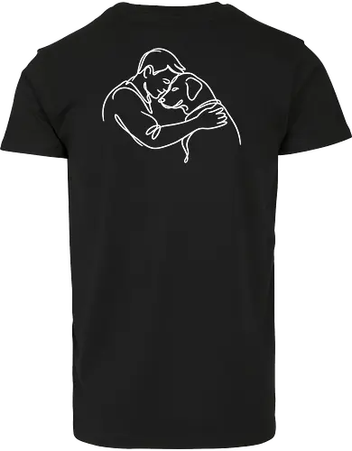 DogAndMan WhiteLinesBack