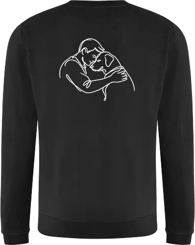 DogAndMan WhiteLinesBack