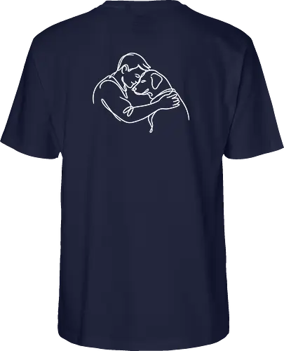 DogAndMan WhiteLinesBack