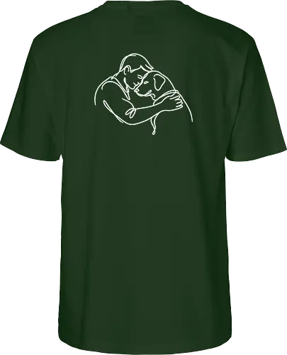 DogAndMan WhiteLinesBack