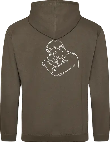 ManAndCat WhiteLinesBack