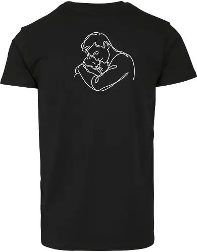 ManAndCat WhiteLinesBack