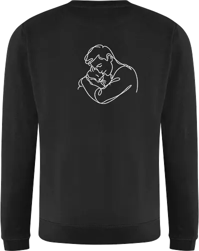 ManAndCat WhiteLinesBack