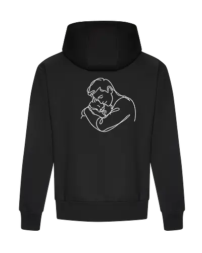 ManAndCat WhiteLinesBack