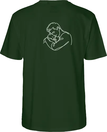 ManAndCat WhiteLinesBack