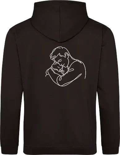 ManAndCat WhiteLinesBack