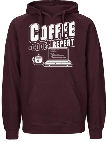 Coffee Code Repeat  - laptop, notebook, math, Coffee, Code, Repeat, meme, internet, STEM, STEAM, programming, coding, science, technology, engineering, mathematics, computer - Fairtrade Hoodie