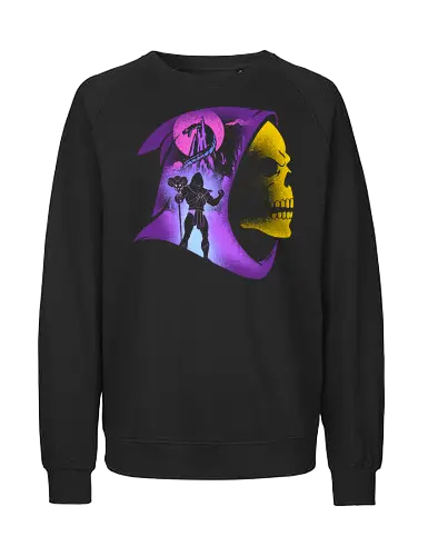 Old Skull Lord  - cartoons, fantasy, funny, geek, horror, magic, nerd, nostalgia, old school, retro, scary, 80s, 90s, skull, vintage - Fairtrade Sweatshirt