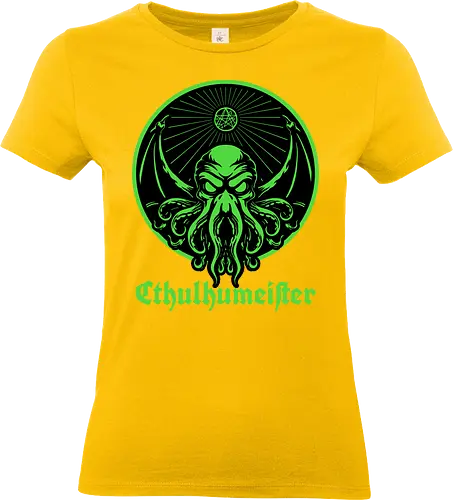 Cthulhu Drink Label - Occultism, Occult, Drinks, Drink, Drinking, Labels. Label, Jagermeister, Gothic, Hp Lovecraft, Lovecraftian, Lovecraft, H.p. Lovecraft, H P Lovecraft, Cosmic Horror, Cosmic, Horror, Great Old Ones, Cthulhu, Cthulhu Mythos, Mythos, Classic, Books, Book, God, Ancient Aliens, Ancient, Ancient Gods, Ancient One - Standard T-Shirt (Frauen)