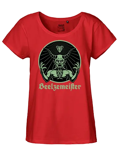 Devil Pick Music Drink - Classic Movie, Comedy, Drinks, Drink, Drinking, Labels. Label, Jagermeister, Gothic, Devil, Demon, Movie, Black Comedy, Dark Comedy, Musical, Rock N Roll, Rock, Rock And Roll, Music, Beelzebub, Guitarist, Guitar - Fairtrade Girl Shirt