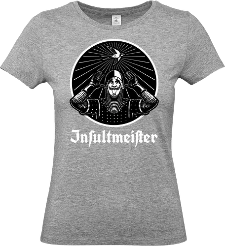 Insult Knight Movie Drink - Drinks, Drink, Drinking, Labels. Label, Jagermeister, Gothic, Classic Movie, Movie, Old Movies, Movies, Black Comedy, Comedy, British, Humor, Funny, Joke, Gag, King Arthur, Knight, Swallow, Holy Grail - Standard T-Shirt (Frauen)