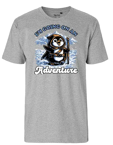 Penguin Adventure Meme - Penguin, Penguin Lover, The Penguin, Silly Penguin, Adventure, Adventures, Journey, Memes, Meme, Internet, Cute, Cute Animals, Animal, Pet, Fantasy, Rpg, Dungeon Master, Dungeon, Dungeons, Pen and Paper, D20, Snow, Snowy, Rocky Mountain, Mountain, Mountains, Movie Quote, Quote - Fairtrade T-Shirt