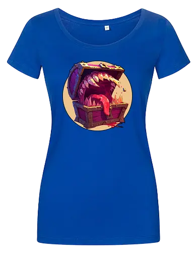 The Mimic - dungeon master, dungeons, dragons, mimic, monster manual, Pen and Paper, fantasy rpg, pathfinder rpg, critical hit, critical role, vecna, fire ball, ravenloft - Damen T-Shirt