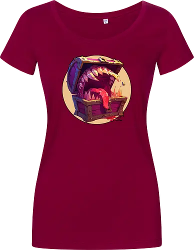 The Mimic - dungeon master, dungeons, dragons, mimic, monster manual, Pen and Paper, fantasy rpg, pathfinder rpg, critical hit, critical role, vecna, fire ball, ravenloft - Damen T-Shirt
