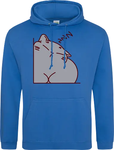 Graue Katze schläft