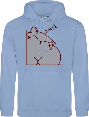 Graue Katze schläft