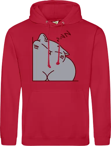 Graue Katze schläft