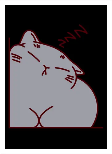 Graue Katze schläft