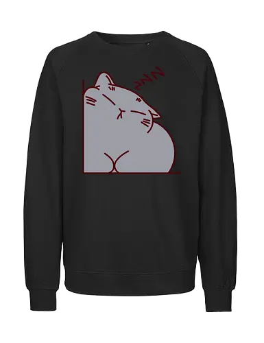 Graue Katze schläft - Grau, Niedliche Katzen, Ecke, Zzzz, Zzz, Katze, Kätzchen, Schlafen, Niedlich, Groß, Bitte nicht stören, Flauschig - Fairtrade Sweatshirt
