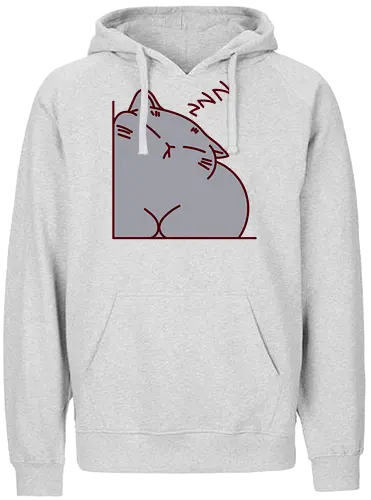 Graue Katze schläft - Grau, Niedliche Katzen, Ecke, Zzzz, Zzz, Katze, Kätzchen, Schlafen, Niedlich, Groß, Bitte nicht stören, Flauschig - Fairtrade Hoodie