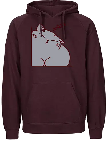 Graue Katze schläft - Grau, Niedliche Katzen, Ecke, Zzzz, Zzz, Katze, Kätzchen, Schlafen, Niedlich, Groß, Bitte nicht stören, Flauschig - Fairtrade Hoodie