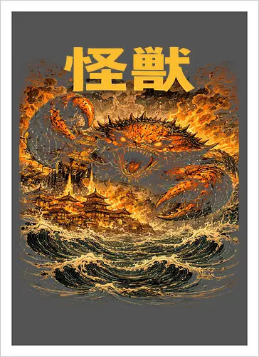 Japanischer Meeresdrache Kaiju Art