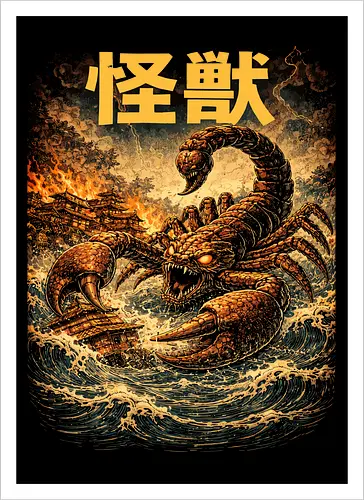 Gigantischer Skorpion Kaiju Monster