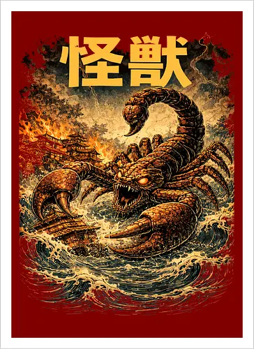 Gigantischer Skorpion Kaiju Monster