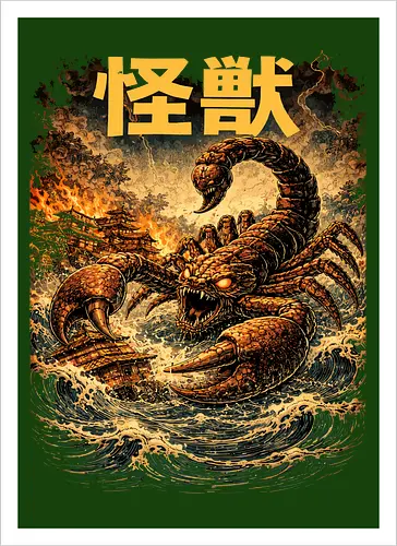 Gigantischer Skorpion Kaiju Monster