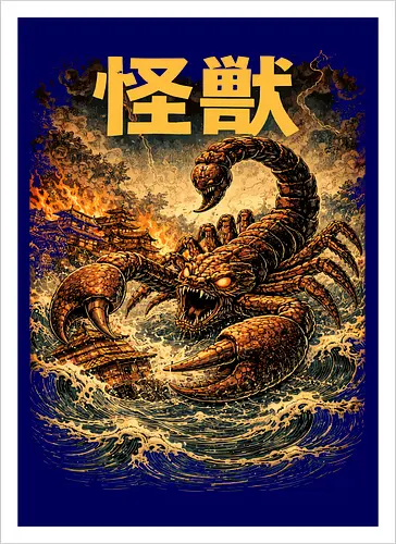 Gigantischer Skorpion Kaiju Monster