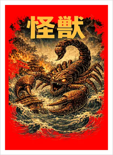 Gigantischer Skorpion Kaiju Monster