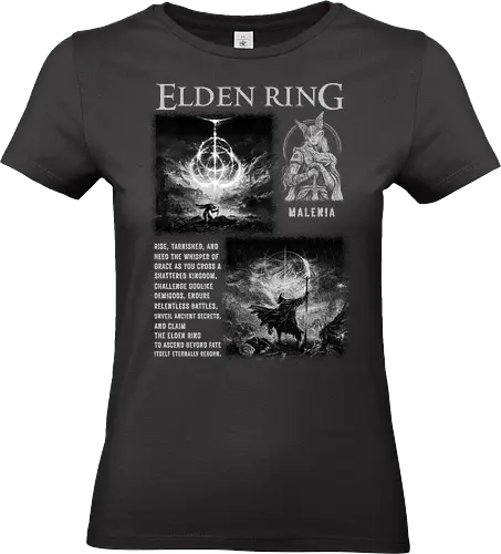 Gothic EldenRing T-Shirt, Malenia Fan Art - Soulslike, fantasy art, radahn, soulsborne, starscourge, radahn festival, tarnished, elden shirt radahn, miquella shirt, heavy metal shirt, radahn tee, elden ring tee, gaming tee - Standard T-Shirt (Frauen)