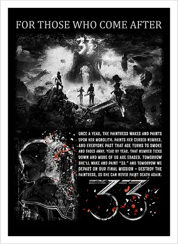 Clair Obscur Expedition 33 T-Shirt, Dark Comfort Colors Graphic Tee