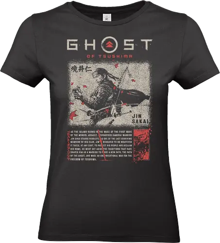 Ghost of Tsushima T-Shirt, Jin Sakai Samurai Design - Jin Sakai tshirt, Graphic tee, Graphic tshirt, Gift tshirt, Cotton tshirt, Cool print tshirt, Gamer tshirt, Game tshirt, Videogame tshirt, Geek tshirt, Ghost of Tsushima, Samurai tshirt, Samurai tee - Standard T-Shirt (Frauen)