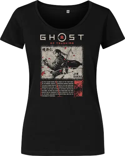 Ghost of Tsushima T-Shirt, Jin Sakai Samurai Design