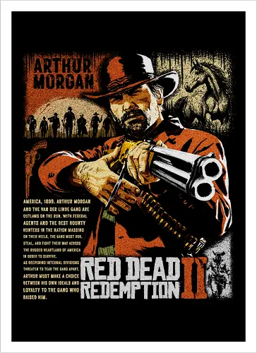 Outlaw Cowboy Graphic T-Shirt – Red Dead Redemption Tee
