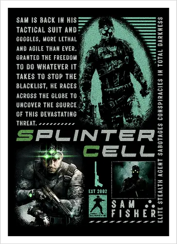 Splinter Cell T-shirt, Sam Fisher Shirt,