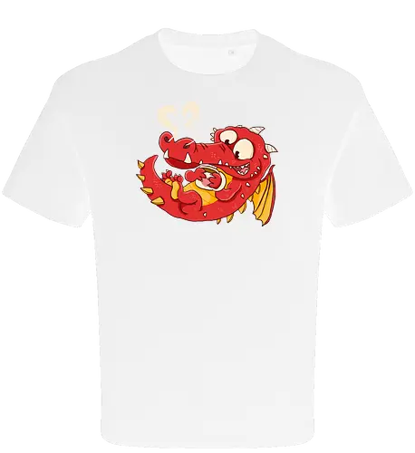 Kaffee Drache - Kaffee, Drache, Comic - Oversize T-Shirt