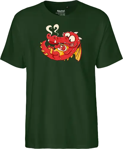 Kaffee Drache - Kaffee, Drache, Comic - Fairtrade T-Shirt