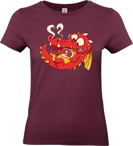 Kaffee Drache - Kaffee, Drache, Comic - Standard T-Shirt (Frauen)