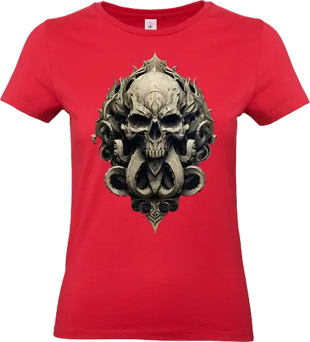 dark warlock - warlock, Pen and Paper, dungeons, d20 dice, dark mage, dragons, dungeon master, wizard, raveloft, dark skull, cthulhu, necromancer - Standard T-Shirt (Frauen)
