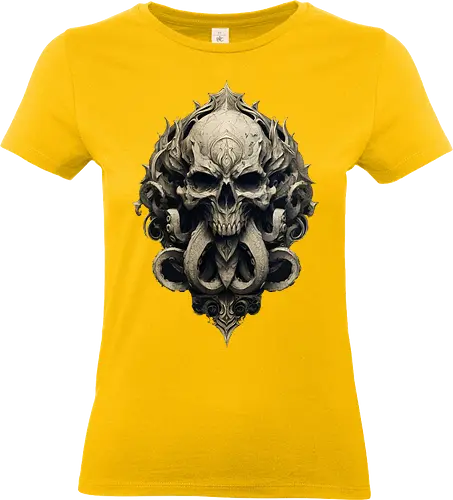dark warlock - warlock, Pen and Paper, dungeons, d20 dice, dark mage, dragons, dungeon master, wizard, raveloft, dark skull, cthulhu, necromancer - Standard T-Shirt (Frauen)