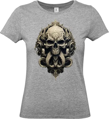 dark warlock - warlock, Pen and Paper, dungeons, d20 dice, dark mage, dragons, dungeon master, wizard, raveloft, dark skull, cthulhu, necromancer - Standard T-Shirt (Frauen)