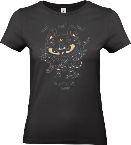 I'm just a cat - cat, catlover, blackcat, pet, cutecat - Standard T-Shirt (Frauen)