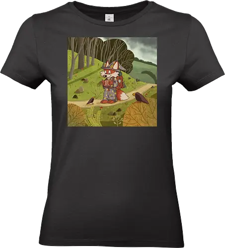 Wanderfuchs - Fuchs, Witch, Hexe, Zauberer, Fantasy, Wanderung, PnP, TTRPG - Standard T-Shirt (Frauen)