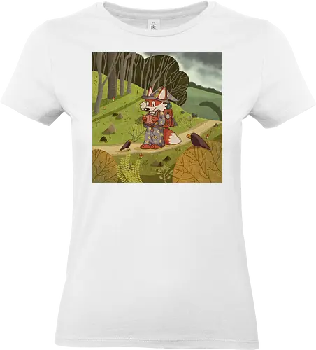 Wanderfuchs - Fuchs, Witch, Hexe, Zauberer, Fantasy, Wanderung, PnP, TTRPG - Standard T-Shirt (Frauen)